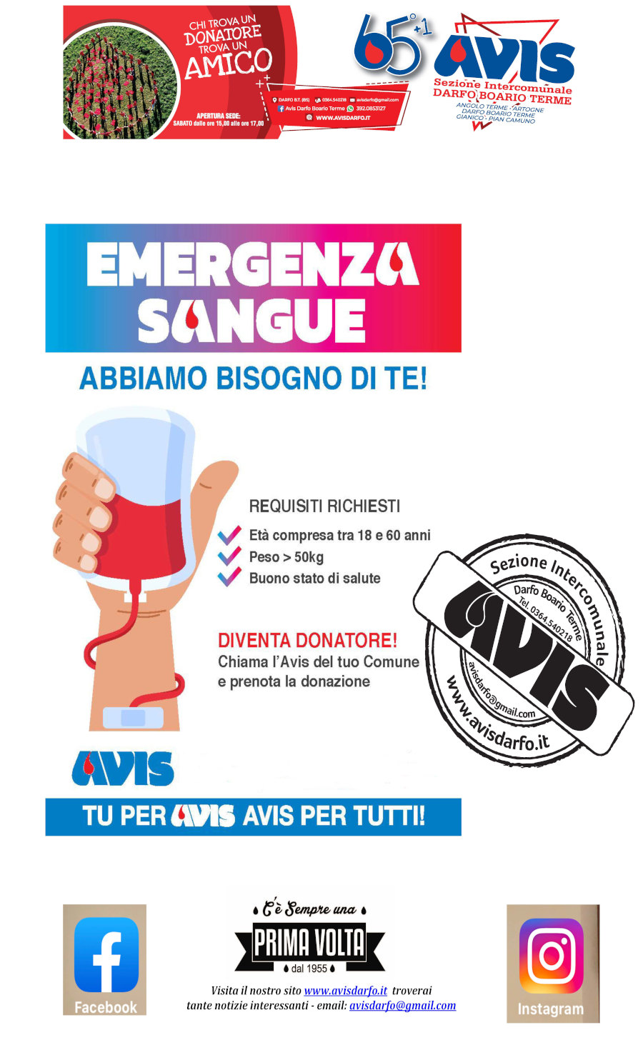 emergenza sangue diventa donatore